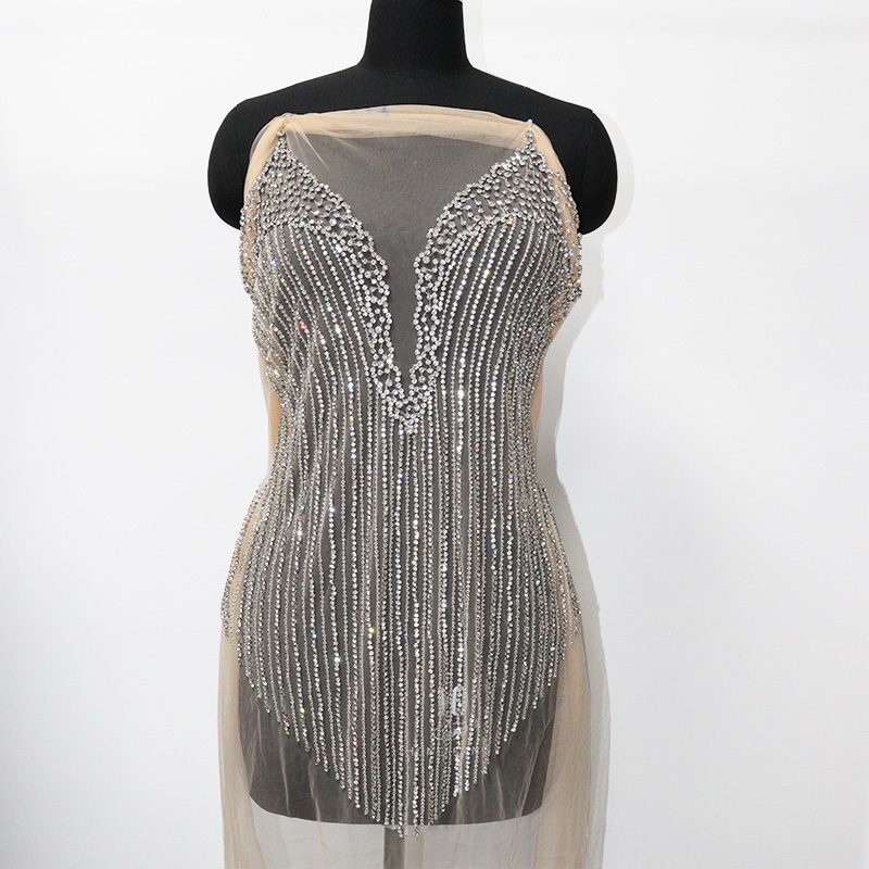 Multi-Style Jeweled Beaded Appliques for Wedding Dresses Manufacturer