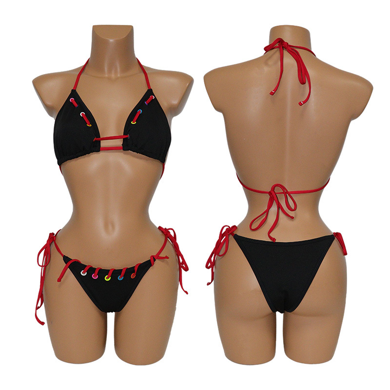 Christmas Style Bandage Bikini Pole Wear for Women Custom