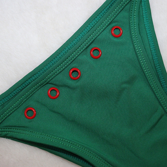 Christmas Style Bandage Bikini Pole Wear for Women Custom