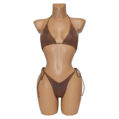 Female Butterfly Print Diamante Stripper Costumes Wholesale