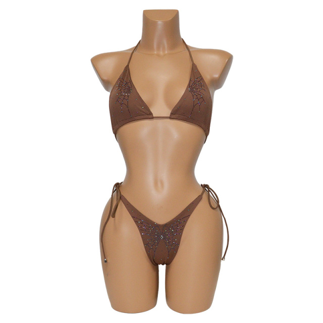Female Butterfly Print Diamante Stripper Costumes Wholesale