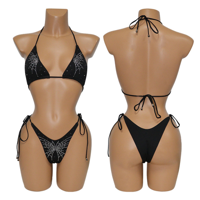 Female Butterfly Print Diamante Stripper Costumes Wholesale