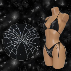 Female Butterfly Print Diamante Stripper Costumes Wholesale