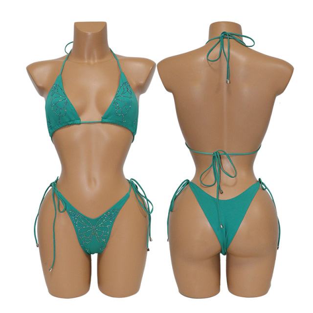 Female Butterfly Print Diamante Stripper Costumes Wholesale