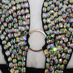 Crystal Deep V Backless Carnival Monday Wear Manufacturer