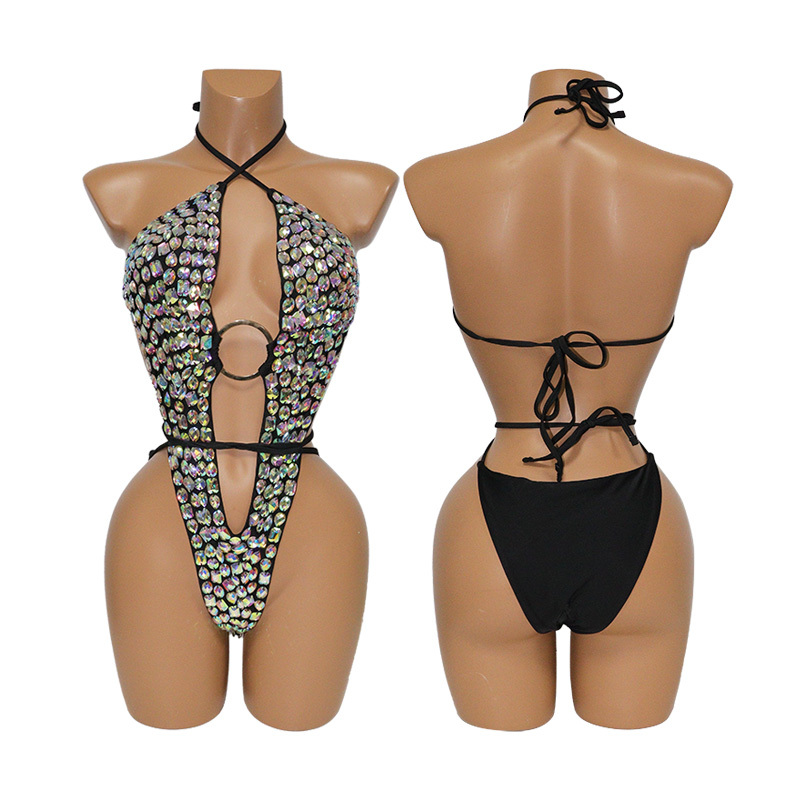 Crystal Deep V Backless Carnival Monday Wear Manufacturer