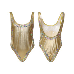 One Piece Rhinestone Decor Carnival Plus Size Bodysuit Outfits Exporter