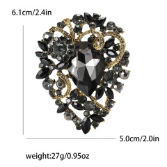 Bling Bling Oval Shaped Rhinestone Brooches Wholesale Supplier