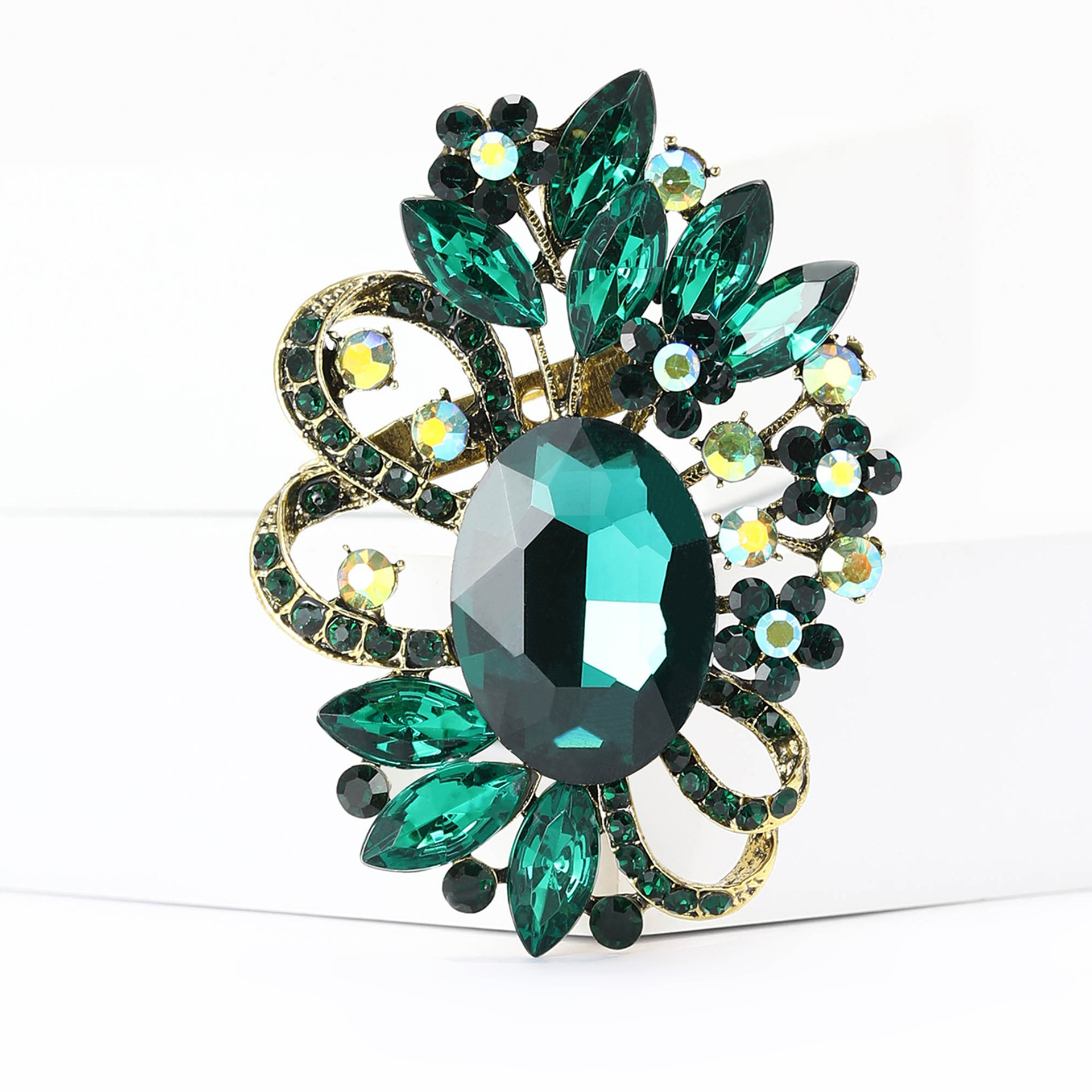 Luxury Rhinestone Brooch Pin for Coat Dress Decor Custom