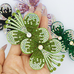 3D Diamond Floral Applique Exporter