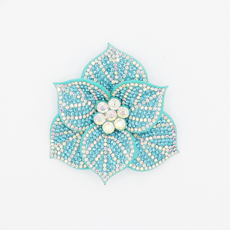 6.6*7.2cm Shiny Sequin Flower Applique for Clothing Supplier