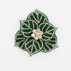 6.6*7.2cm Shiny Sequin Flower Applique for Clothing Supplier