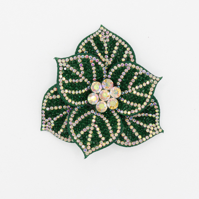 6.6*7.2cm Shiny Sequin Flower Applique for Clothing Supplier