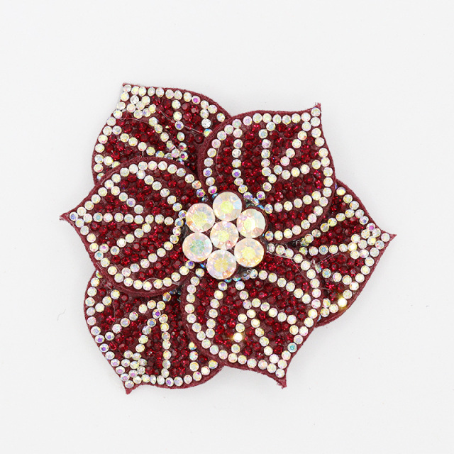 6.6*7.2cm Shiny Sequin Flower Applique for Clothing Supplier