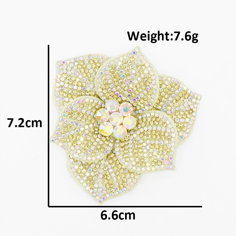6.6*7.2cm Shiny Sequin Flower Applique for Clothing Supplier