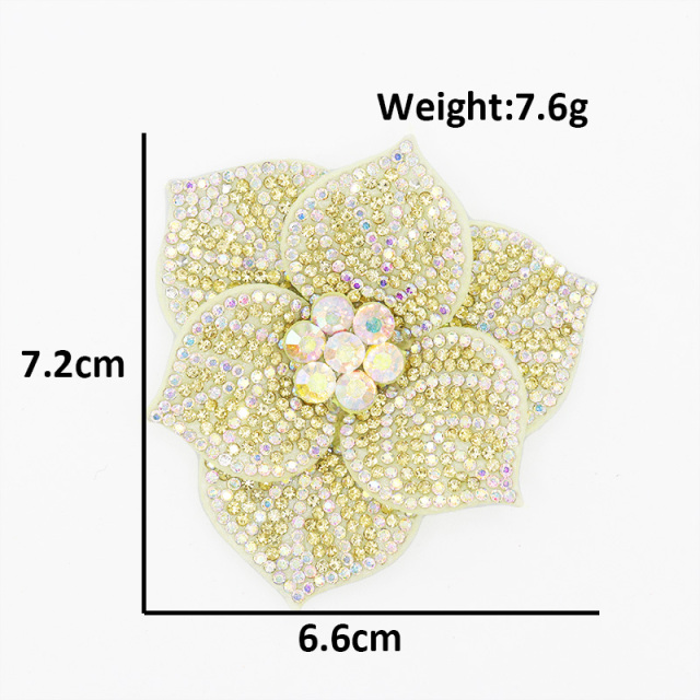 6.6*7.2cm Shiny Sequin Flower Applique for Clothing Supplier