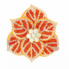 6.6*7.2cm Shiny Sequin Flower Applique for Clothing Supplier