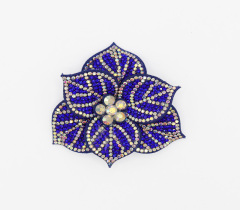 6.6*7.2cm Shiny Sequin Flower Applique for Clothing Supplier