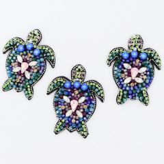 Multi Style Sea Animals Beaded Applique Patches Factory