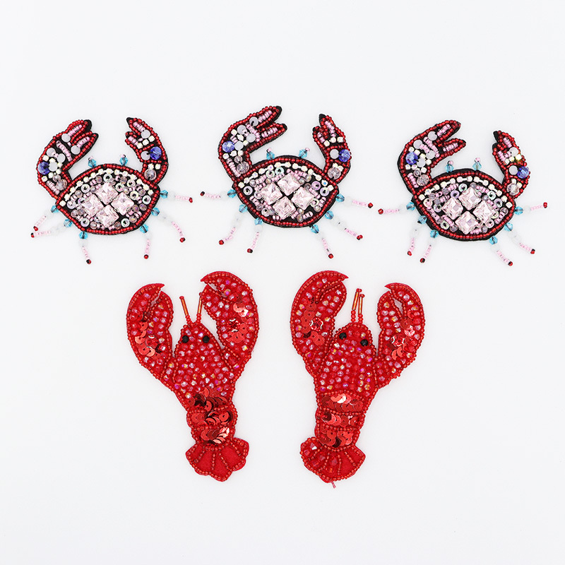 Multi Style Sea Animals Beaded Applique Patches Factory