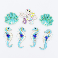 Multi Style Sea Animals Beaded Applique Patches Factory