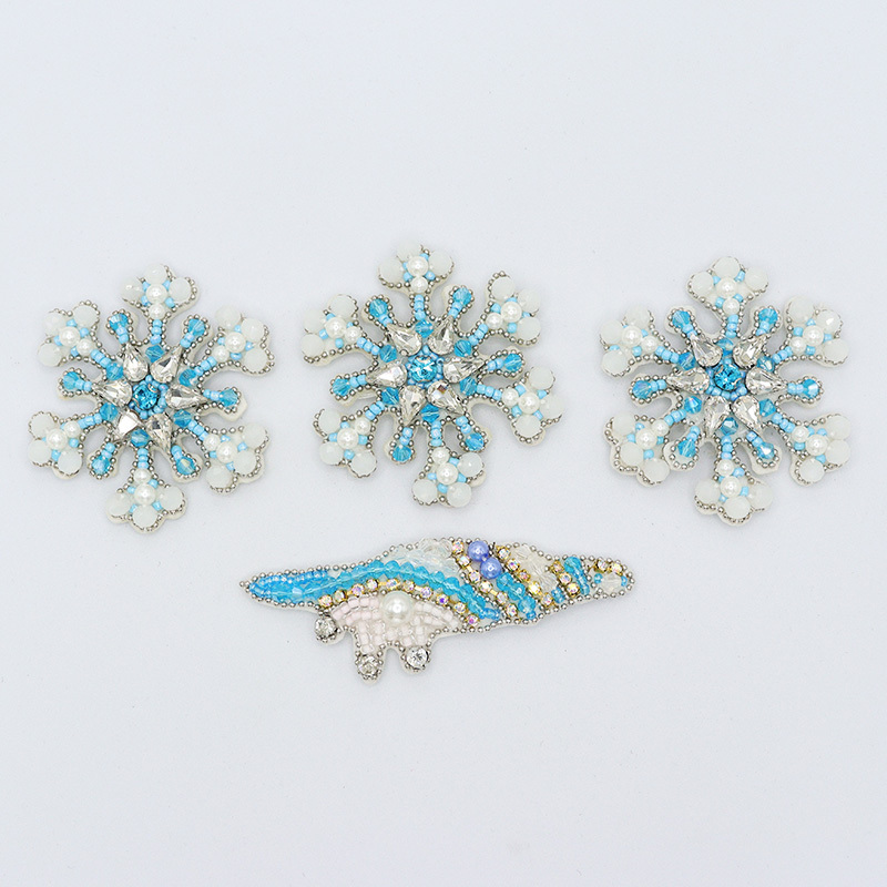 Multi Style Sea Animals Beaded Applique Patches Factory