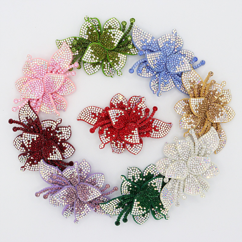 Bling 3D Floral Rhinestone Applique for Sewing Manufacturer