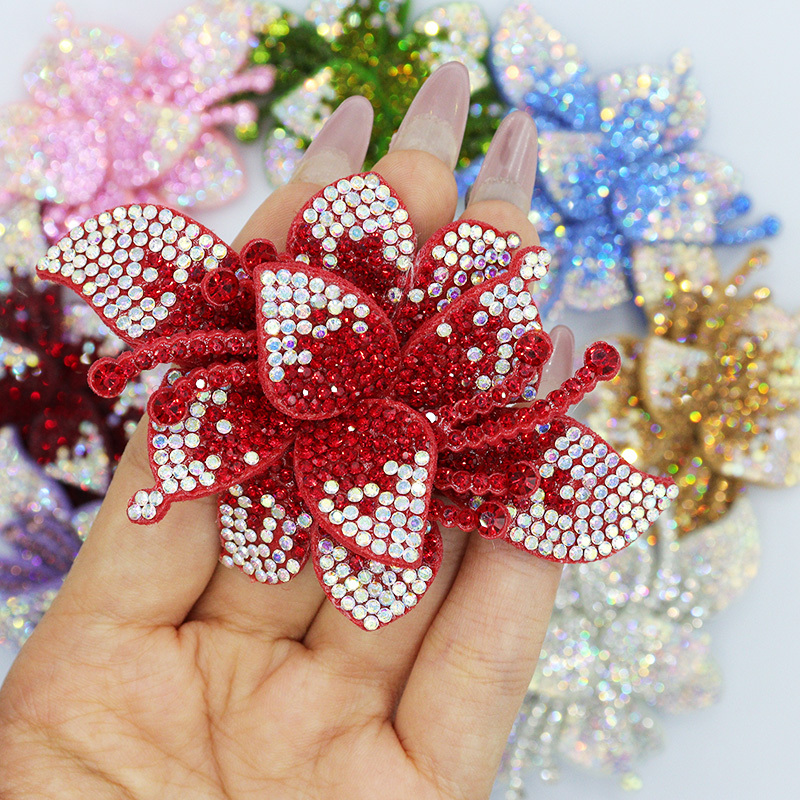 Bling 3D Floral Rhinestone Applique for Sewing Manufacturer
