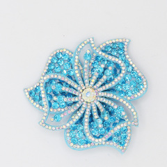 3D Beaded Diamond Flower Applique for Apparel Wholesale