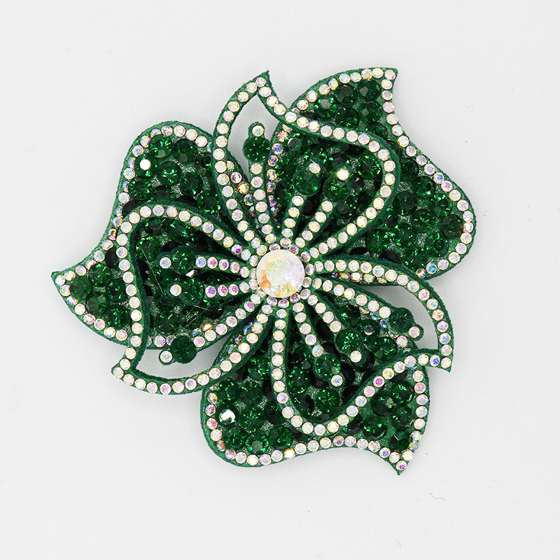 3D Beaded Diamond Flower Applique for Apparel Wholesale
