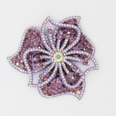 3D Beaded Diamond Flower Applique for Apparel Wholesale