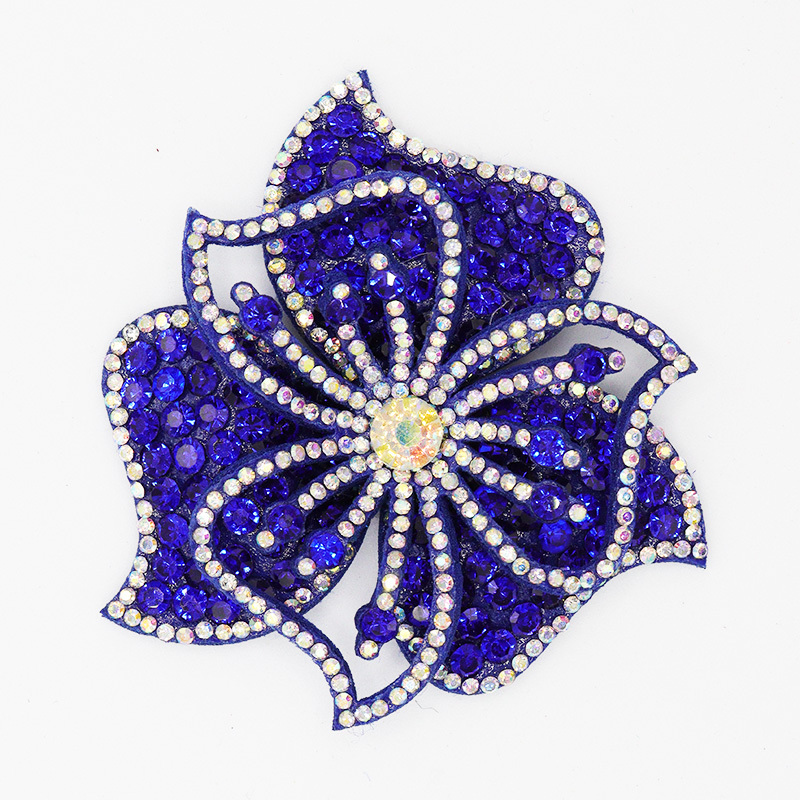 3D Beaded Diamond Flower Applique for Apparel Wholesale