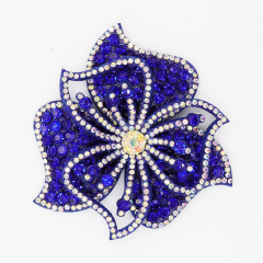 3D Beaded Diamond Flower Applique for Apparel Wholesale