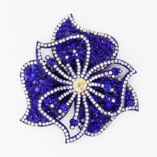 3D Beaded Diamond Flower Applique for Apparel Wholesale