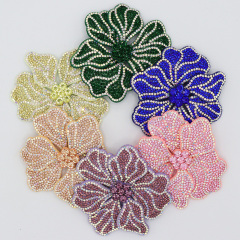8*7.6cm 3D Bedazzled Flower Appliques for Clothes Supplier