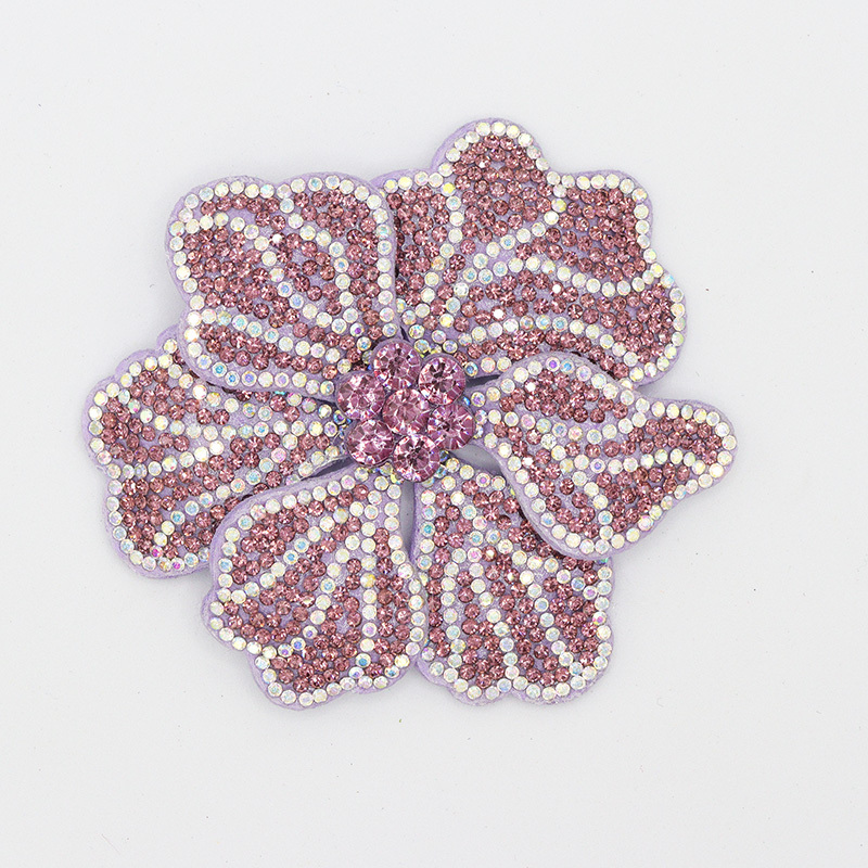 8*7.6cm 3D Bedazzled Flower Appliques for Clothes Supplier