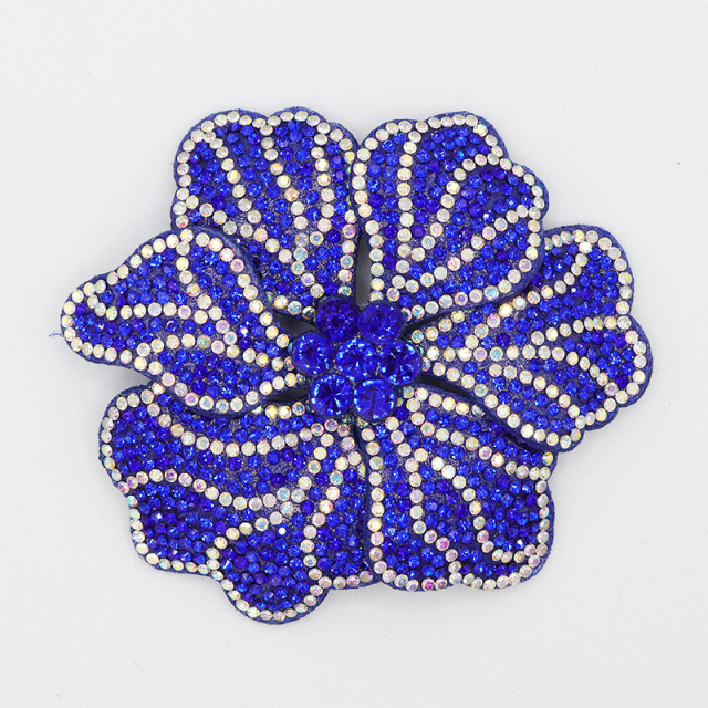 8*7.6cm 3D Bedazzled Flower Appliques for Clothes Supplier