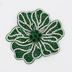 8*7.6cm 3D Bedazzled Flower Appliques for Clothes Supplier