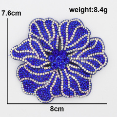 8*7.6cm 3D Bedazzled Flower Appliques for Clothes Supplier