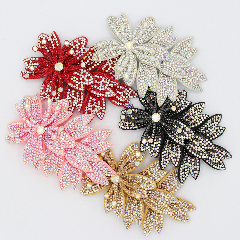 9.6*6.6cm 3D Flower Rhinestone Applique Patches Manufacturer