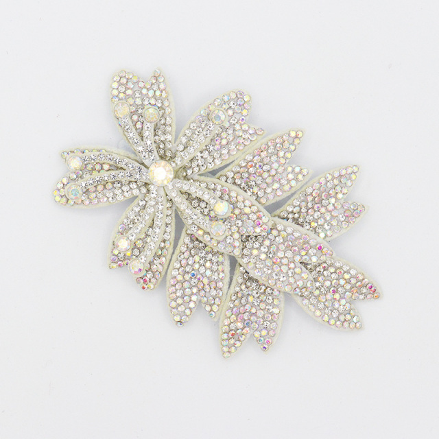 9.6*6.6cm 3D Flower Rhinestone Applique Patches Manufacturer