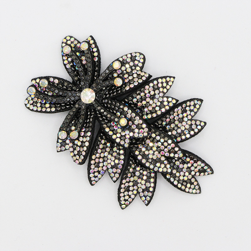 9.6*6.6cm 3D Flower Rhinestone Applique Patches Manufacturer