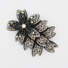 9.6*6.6cm 3D Flower Rhinestone Applique Patches Manufacturer