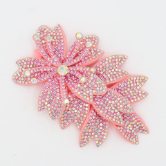 9.6*6.6cm 3D Flower Rhinestone Applique Patches Manufacturer
