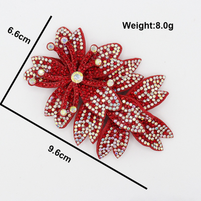 9.6*6.6cm 3D Flower Rhinestone Applique Patches Manufacturer