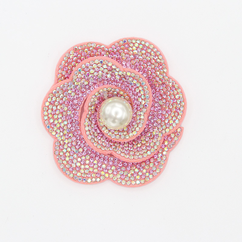 Elegant Pearl Beaded Floral Applique for Clothing Factory