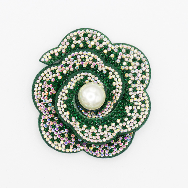 Elegant Pearl Beaded Floral Applique for Clothing Factory