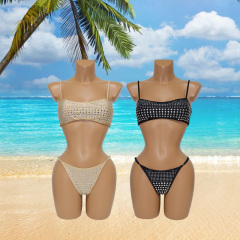 Bling Women Rhinestone Bandeau Bikini Set Supplier
