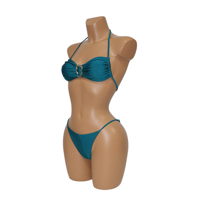 Elegant Pure Color Satin Bikini for Women Wholesale