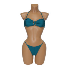 Elegant Pure Color Satin Bikini for Women Wholesale